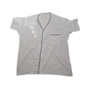 Dover Mens Pajama Set Striped Sleepwear‎ Short Sleeve Top Shorts L
